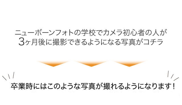 卒業時にはこのような写真が撮れるようになります。